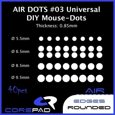 Corepad Skatez DOTS AIR CTRL #03 03 Universal DIY Dot GHOSTGLIDES Edgerunner VORTEX CYCLONE PlastiX X-Raypad Jade Obsidian PRO Esports Tiger ICE